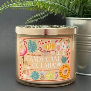 BBW Candy Cane Colada Bath & Body Works 3 Wick Candle